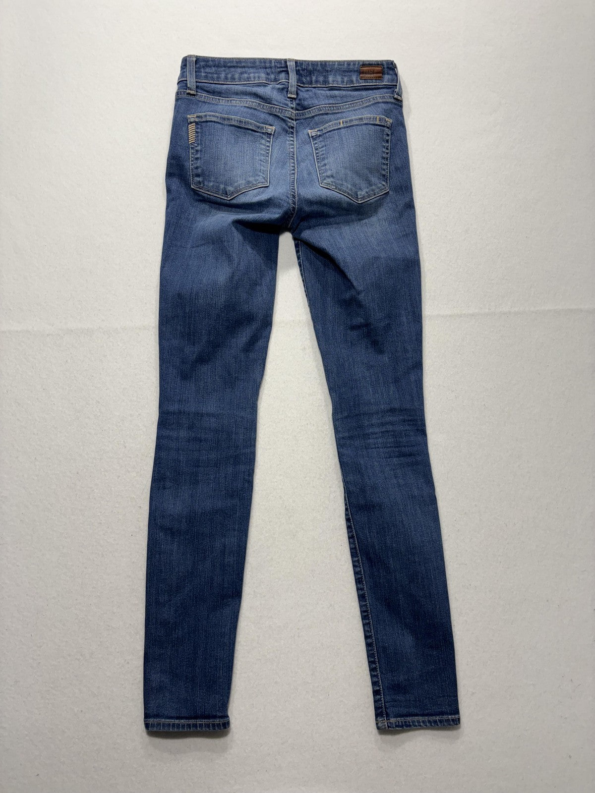 Paige Verdugo Ultra Skinny Jeans Womens 27 Blue Distressed 28x28.5 Stretch