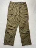 REI Cargo Pants Mens Large Green Nylon Elastic Waist UPF 50 Hiking Outdoor