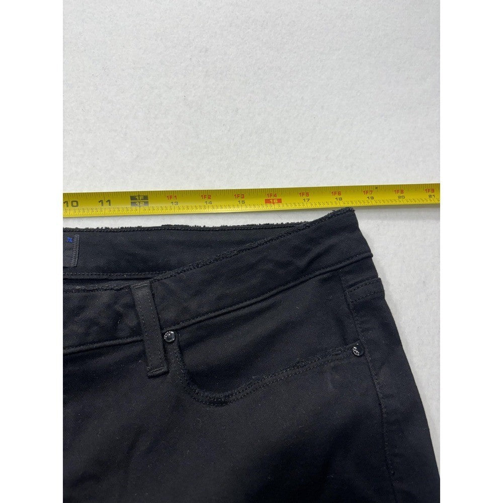 Paige Hoxton Ankle Jeans Womens 34 Black Wash Slim Stretch Distressed 34x28.5