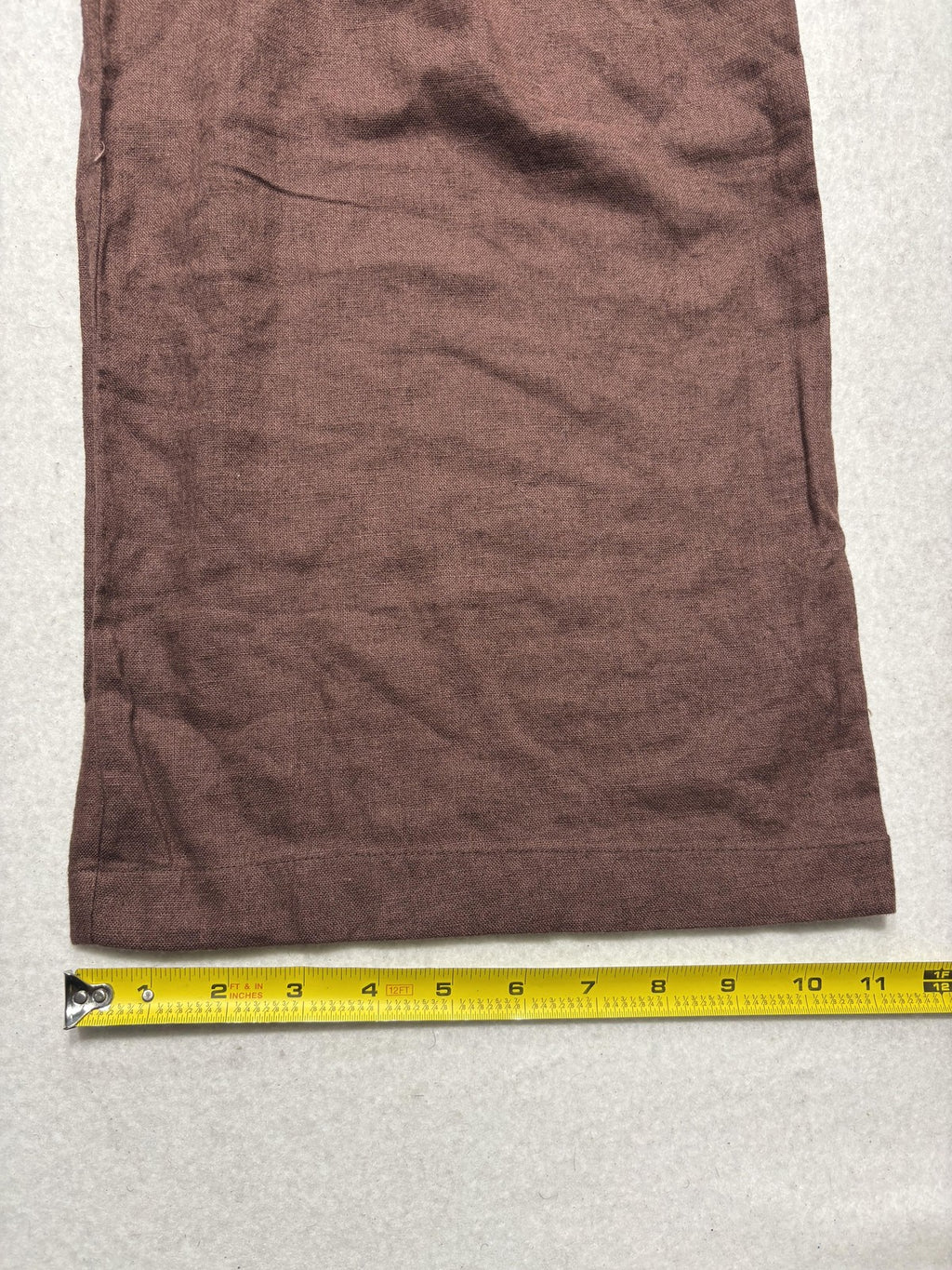 Abercrombie & Fitch Dress Pants Womens XS Short Brown Linen Wide Leg Pull On