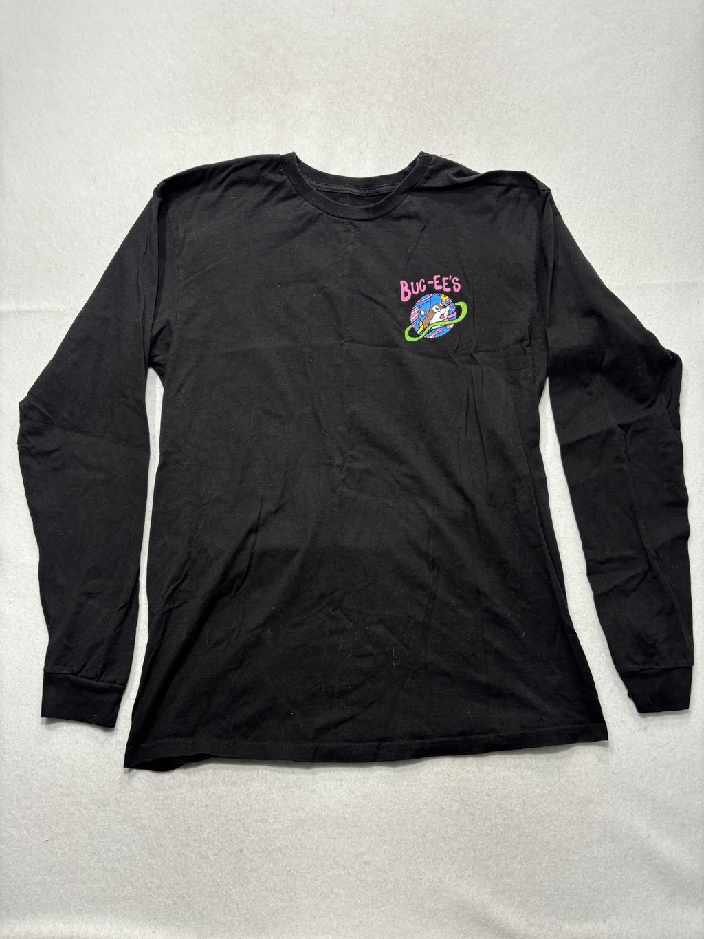 Buc-ee's Shirt Mens Large Black Out Of This World Space Graphic Long Sleeve Tee