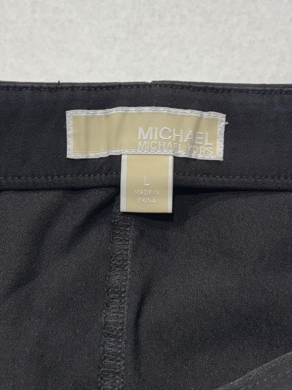 MICHAEL Michael Kors Leggings Womens Large Black Pull On Mid Rise Ankle Stretch
