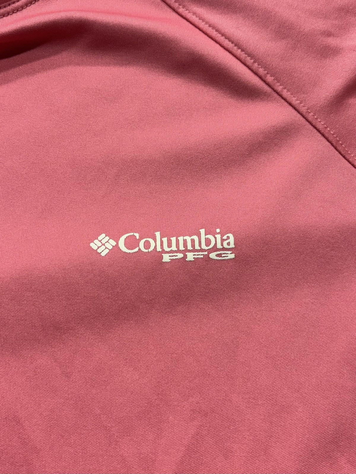 Columbia PFG Omni-Shade Shirt Mens Medium Pink Long Sleeve Fishing Lightweight