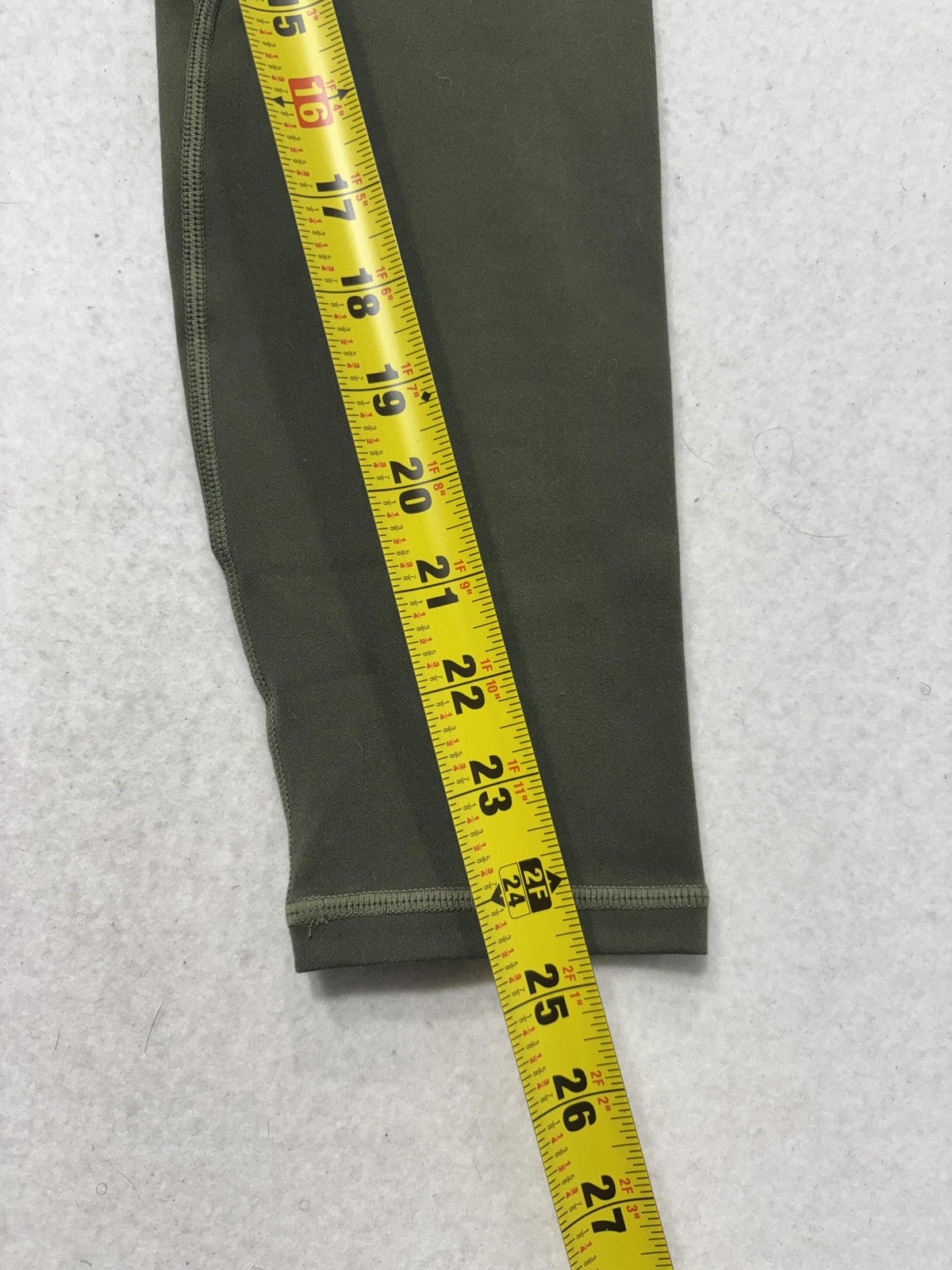 YUNOGA Leggings Womens Medium Green High Rise 26" Inseam Ankle Yoga Stretch