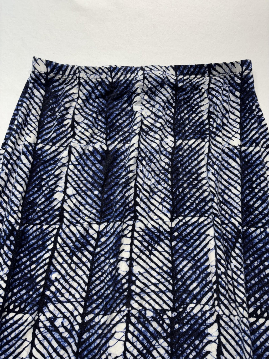 MICHAEL Michael Kors Skirt Womens 1X Plus Blue Geometric Print Maxi Long Jersey