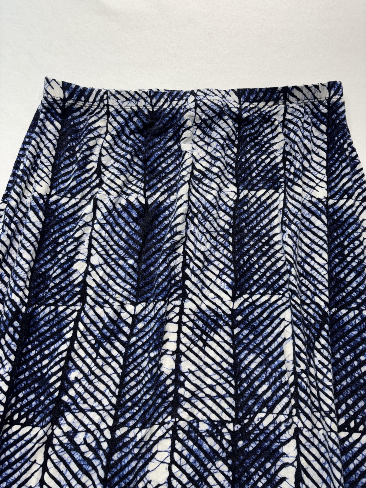 MICHAEL Michael Kors Skirt Womens 1X Plus Blue Geometric Print Maxi Long Jersey