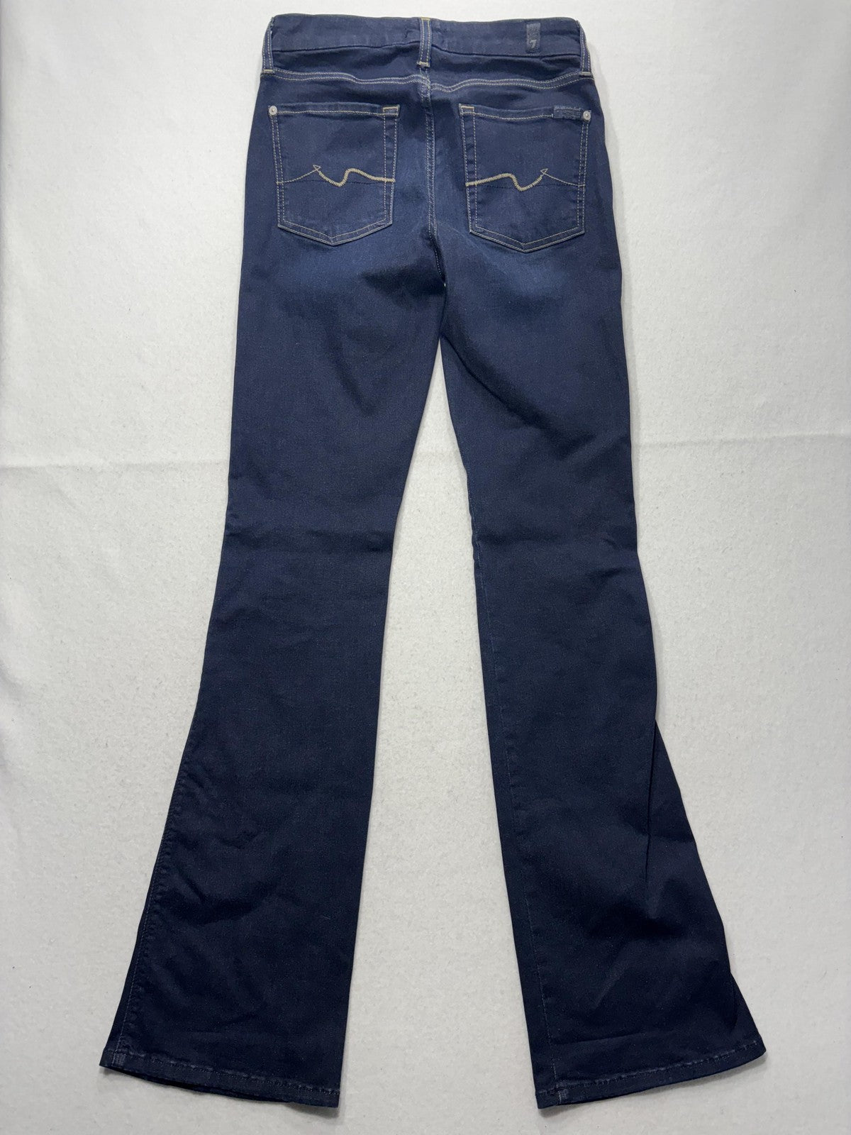 7 For All Mankind Kimmie Bootcut Jeans Womens 28 Blue Mid Rise Stretch 28x32