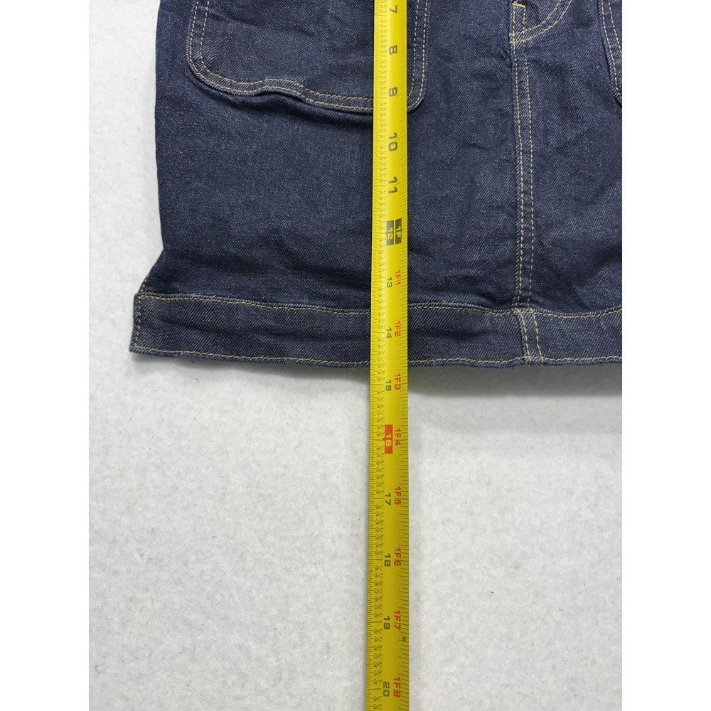 True Religion Skirt Womens 26W Blue Denim Utility Pocket Mini Stretch Casual