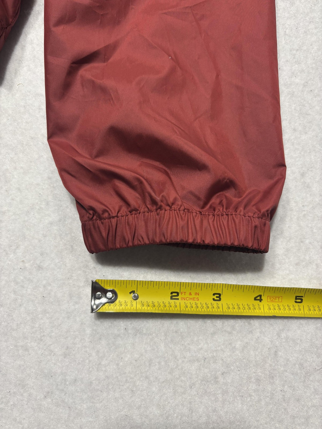 Columbia Windbreaker Jacket Mens Large Red Hooded Full Zip Lightweight KM3973