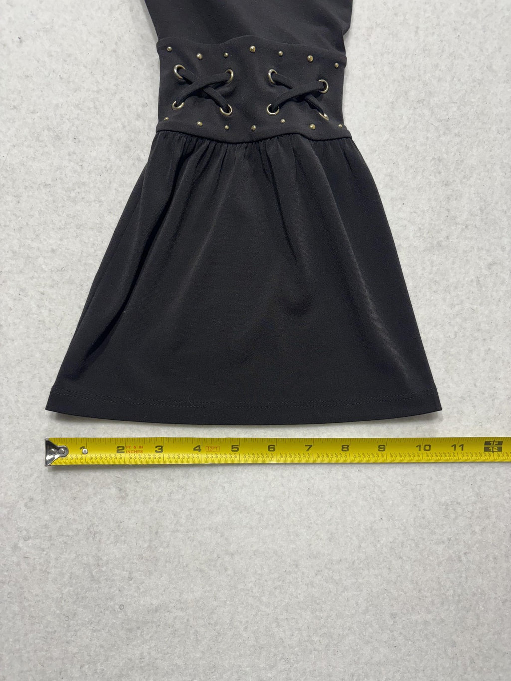 MICHAEL Michael Kors Dress Womens Small Black Scoop Neck Studded Bell Sleeve