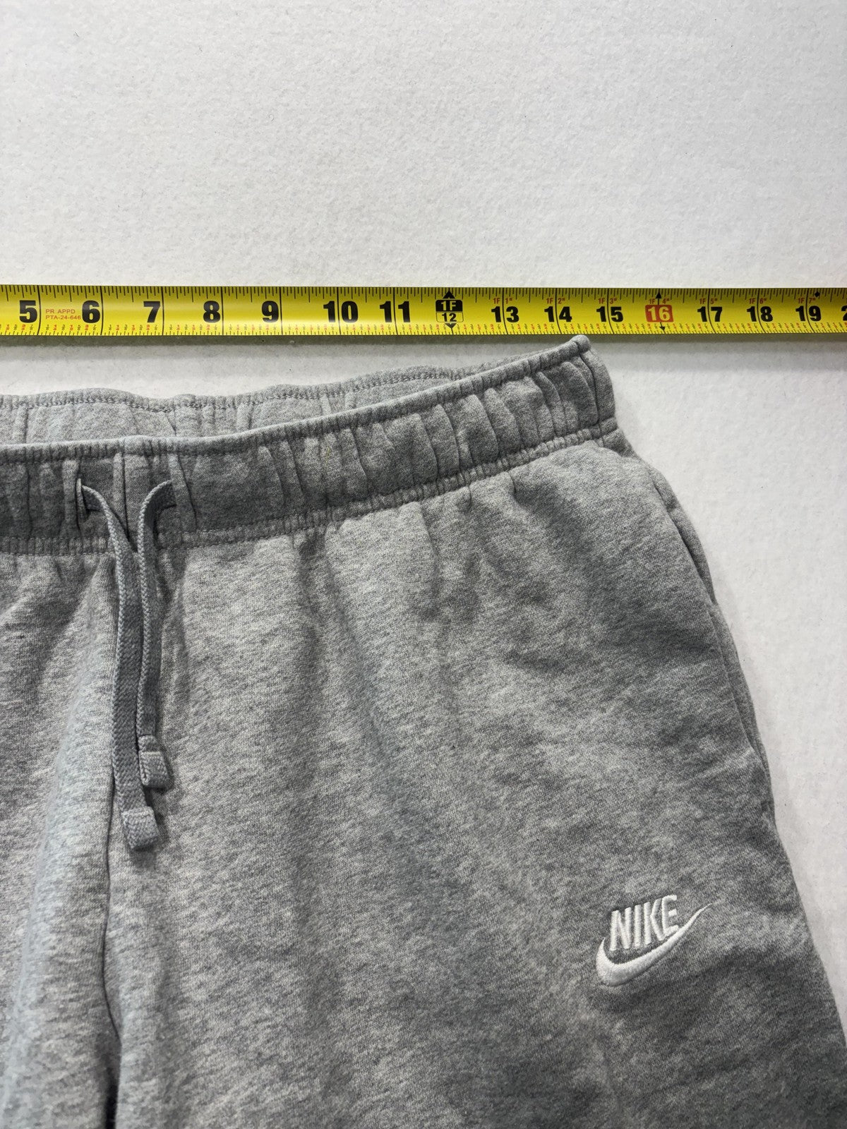 Nike Jogger Pants Mens Large Gray Fleece Elastic Waist Tapered Athletic Pockets