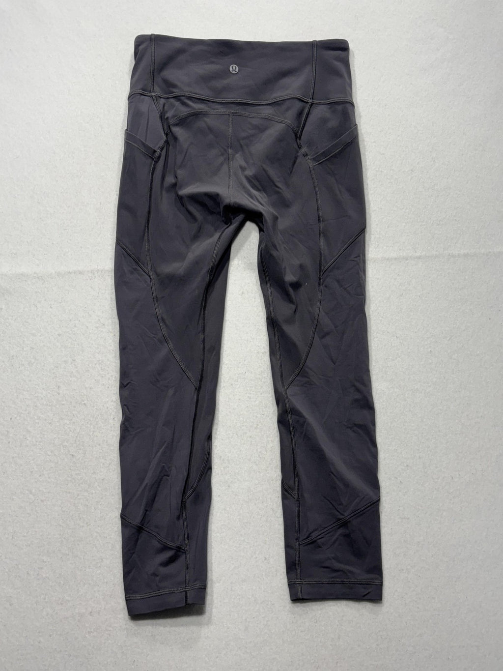 Lululemon Leggings Womens 6 Gray High Rise Cropped 23.5" Inseam Pocket Stretch