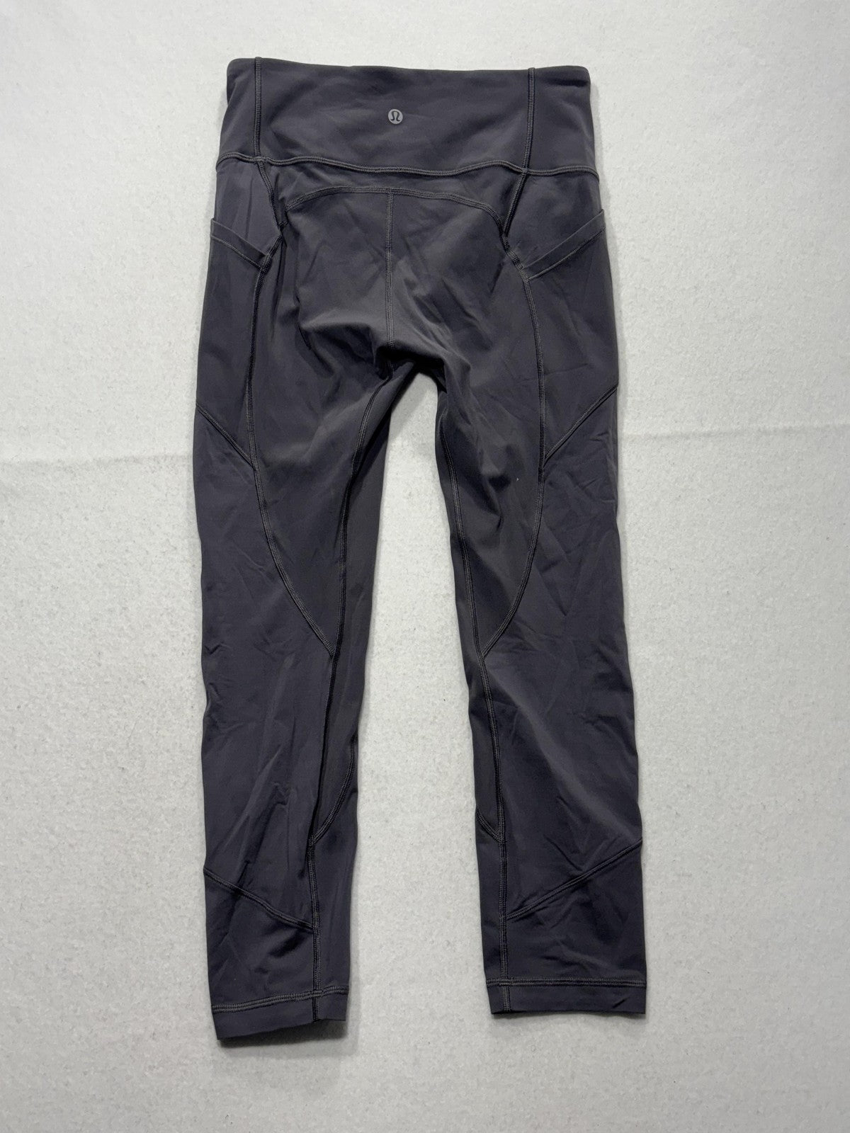 Lululemon Leggings Womens 6 Gray High Rise Cropped 23.5" Inseam Pocket Stretch