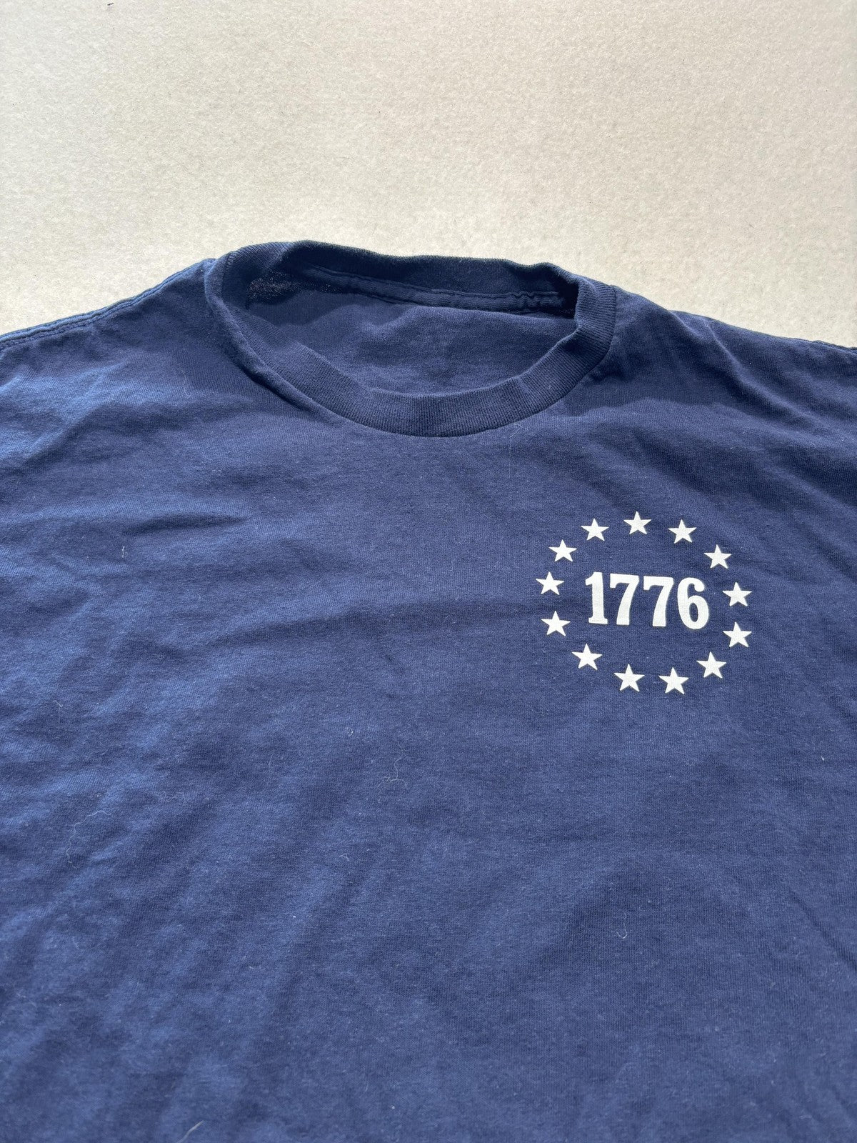 Shirt Mens Medium Blue 1776 We The People 250 Years Graphic Tee Patriotic