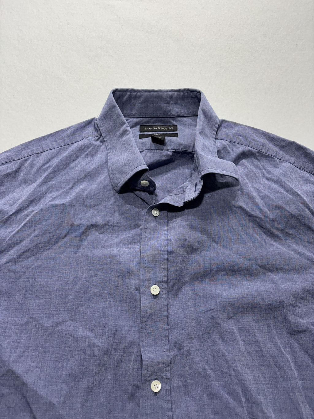 Banana Republic Dress Shirt Mens XL Blue Striped Long Sleeve Button Up Slim