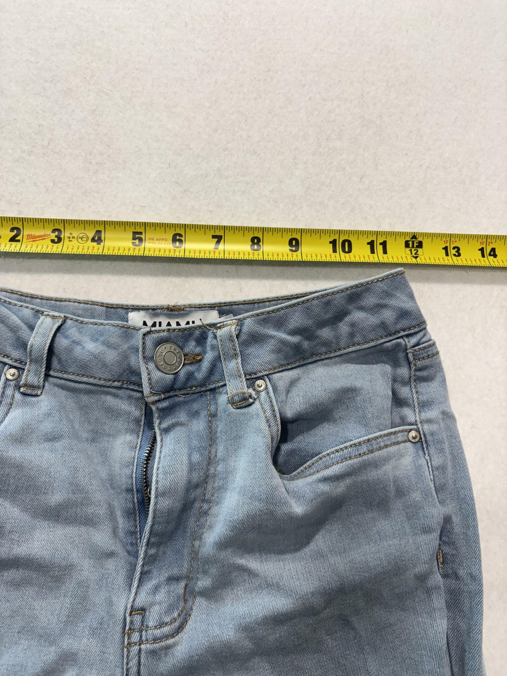 Refuge Miami High Rise Skinny Jeans Juniors 3 Light Wash Distressed 27x28.5