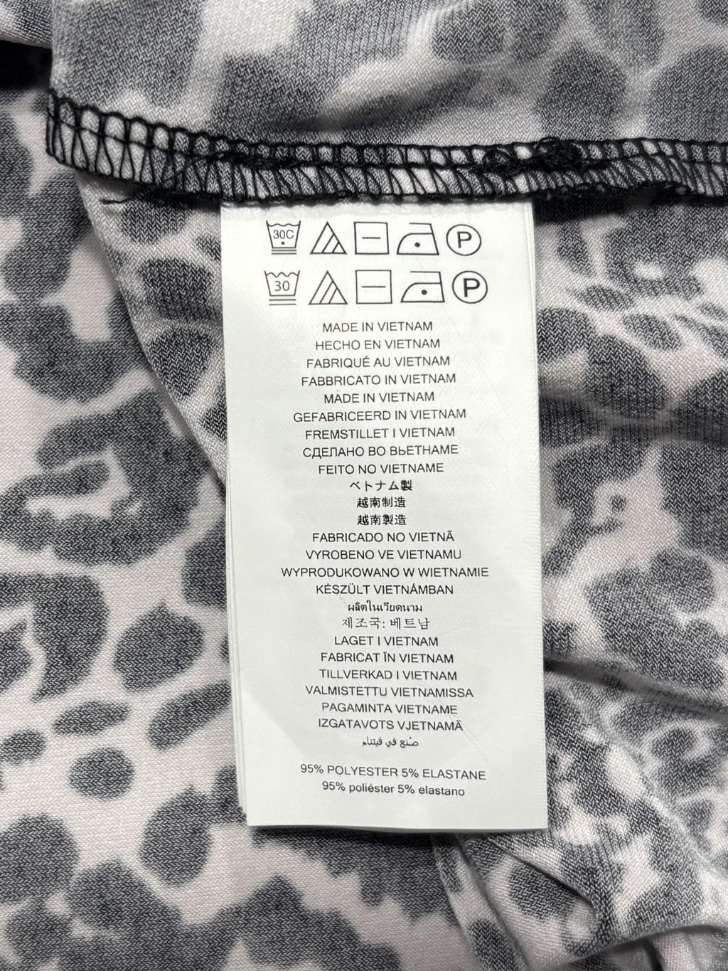 MICHAEL Michael Kors Shirt Womens Large Black Animal Print Short Sleeve Tee
