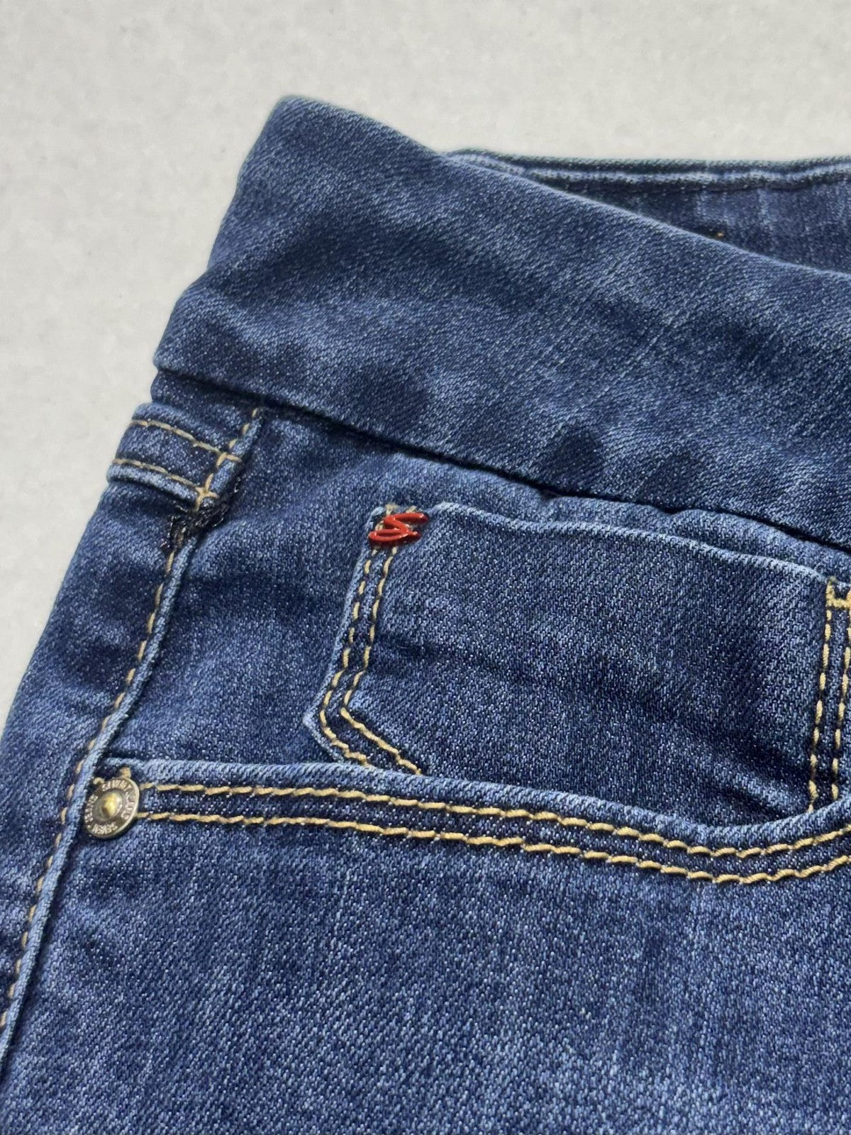 Seven7 Jeans Womens 16 Blue Medium Wash Mid Rise Straight Stretch 34x31
