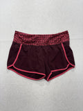 Lululemon Running Shorts Womens 6 Purple 3" Inseam Zip Pocket Lined Athletic