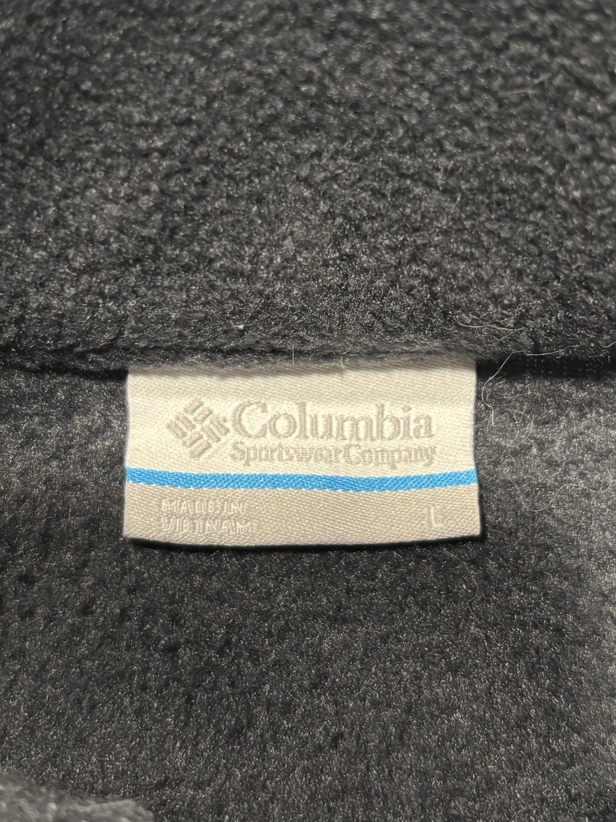 Columbia Jacket Womens L Gray Fleece Full Zip Stand Collar Pockets Soft Outdoor