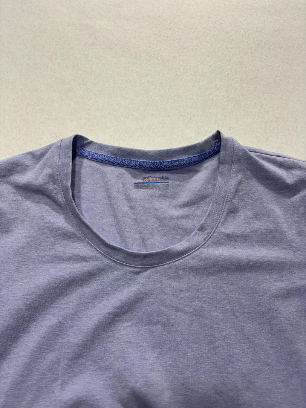Columbia Top Womens M Purple Tie Front T Shirt Scoop Neck Stretch Casual