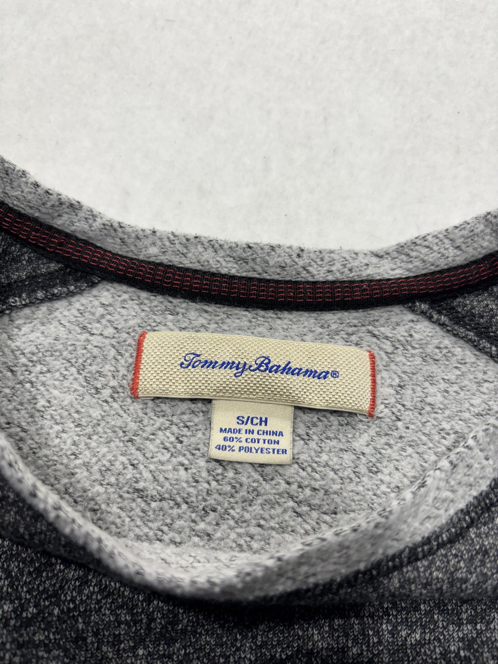 Tommy Bahama Sweater Mens Small Gray Knit Crew Neck Long Sleeve Pullover Casual
