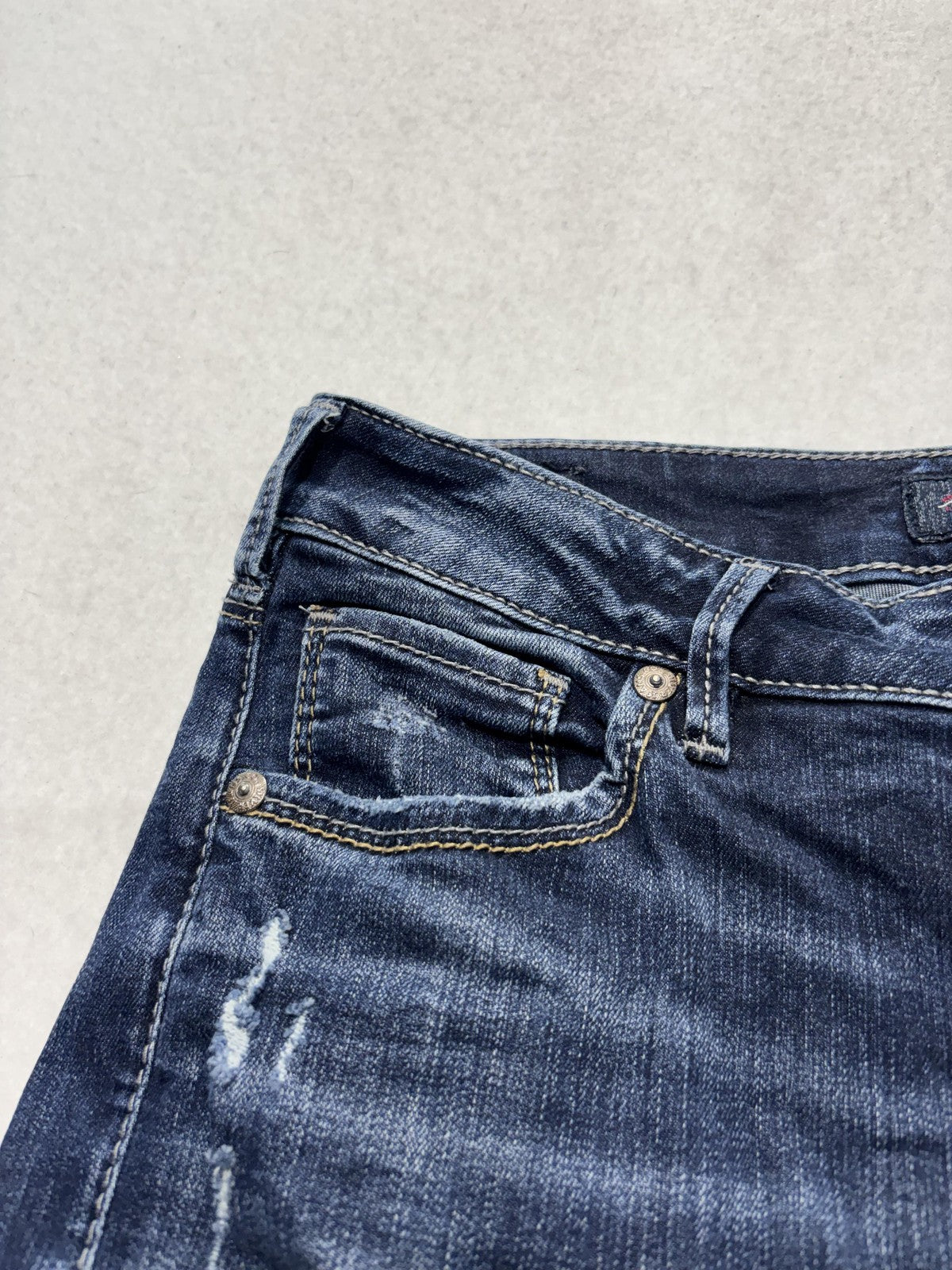 Silver Jeans Co Avery Ankle Skinny Jeans Womens 28 Blue Distressed 29x27