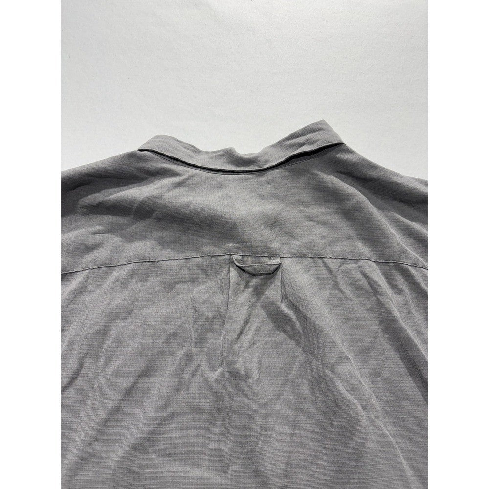 Columbia Shirt Mens XL Gray Check Short Sleeve Button Up Lightweight Casual