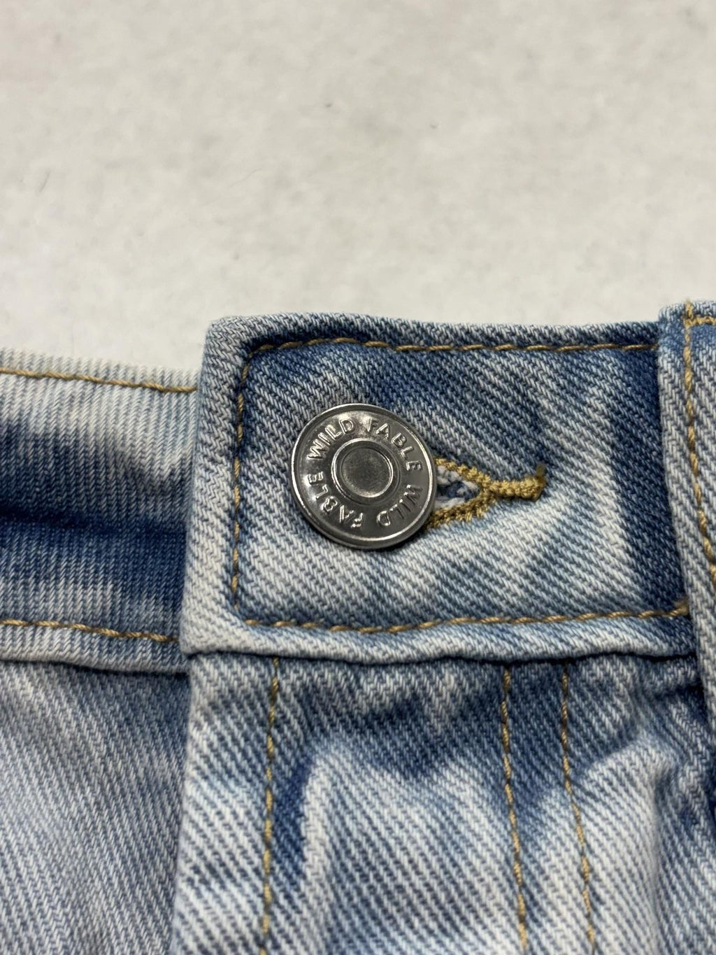 Wild Fable Shorts Womens 8 Blue Highest Rise Cutoff Denim Distressed Raw Hem