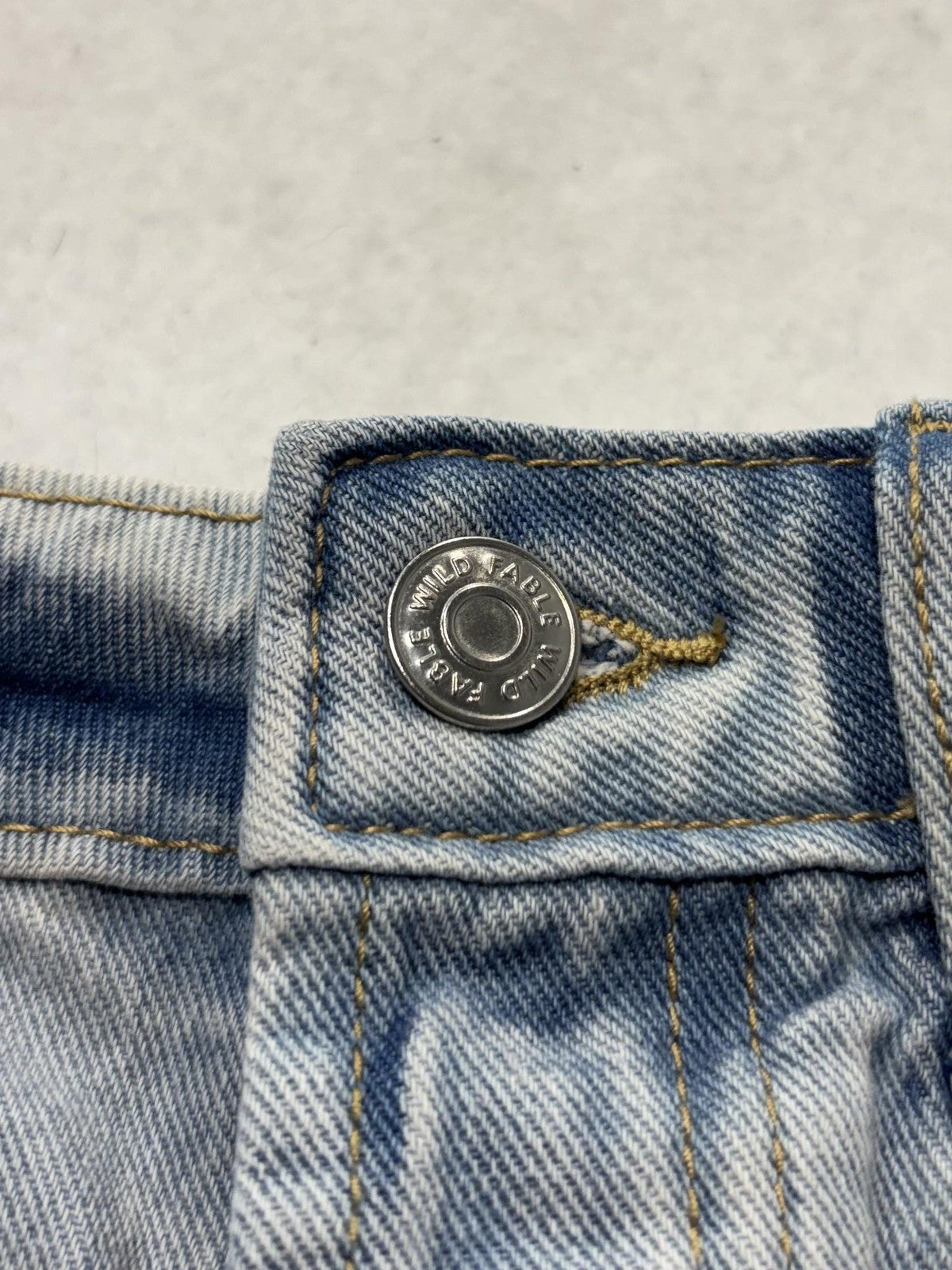 Wild Fable Shorts Womens 8 Blue Highest Rise Cutoff Denim Distressed Raw Hem