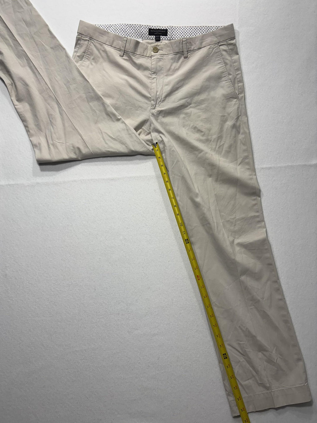 Banana Republic Chino Pants Mens 36x32 Beige Straight Leg Stretch Casual Work