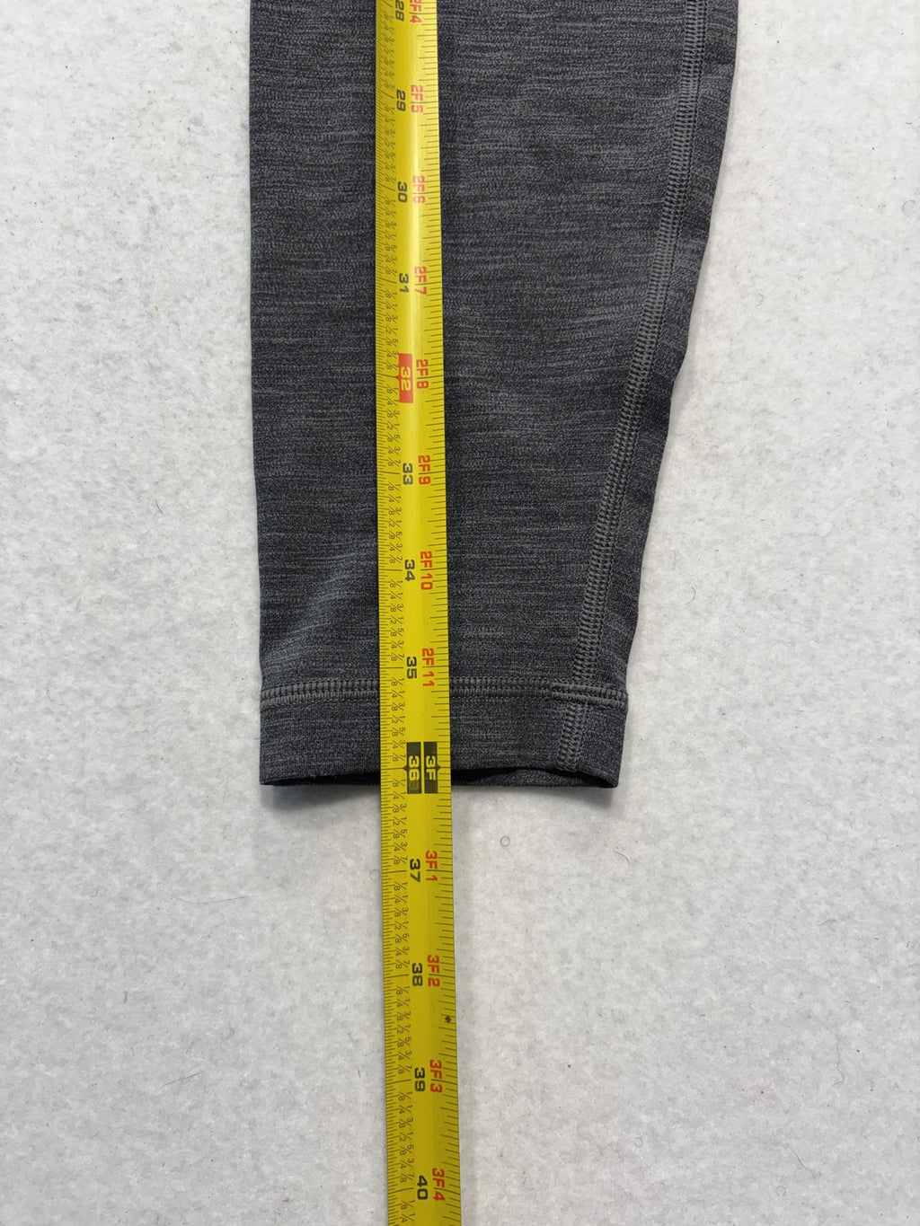 Lululemon Leggings Womens 8 Gray High Rise 27" Inseam Ankle Yoga Stretch Knit