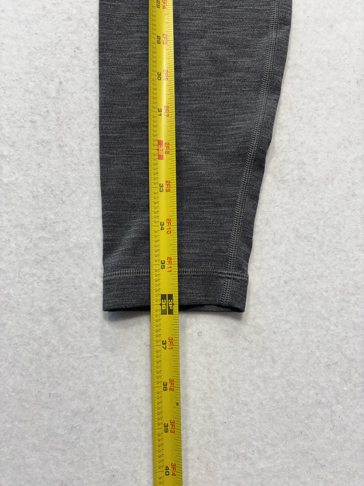 Lululemon Leggings Womens 8 Gray High Rise 27" Inseam Ankle Yoga Stretch Knit