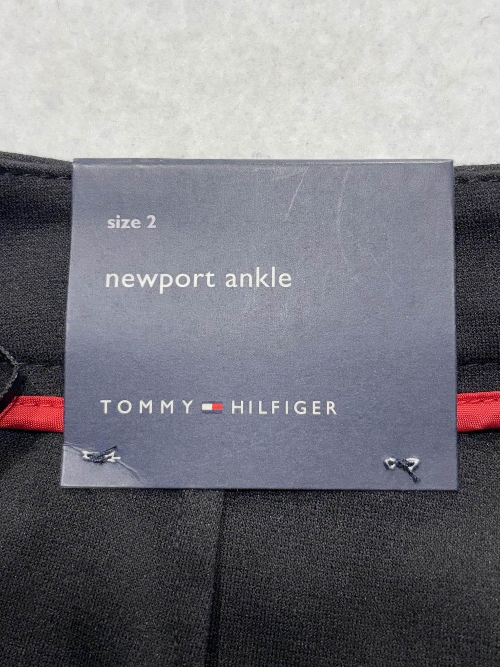 Tommy Hilfiger Dress Pants Womens 2 Black Newport Ankle Ponte Slim Leg Work