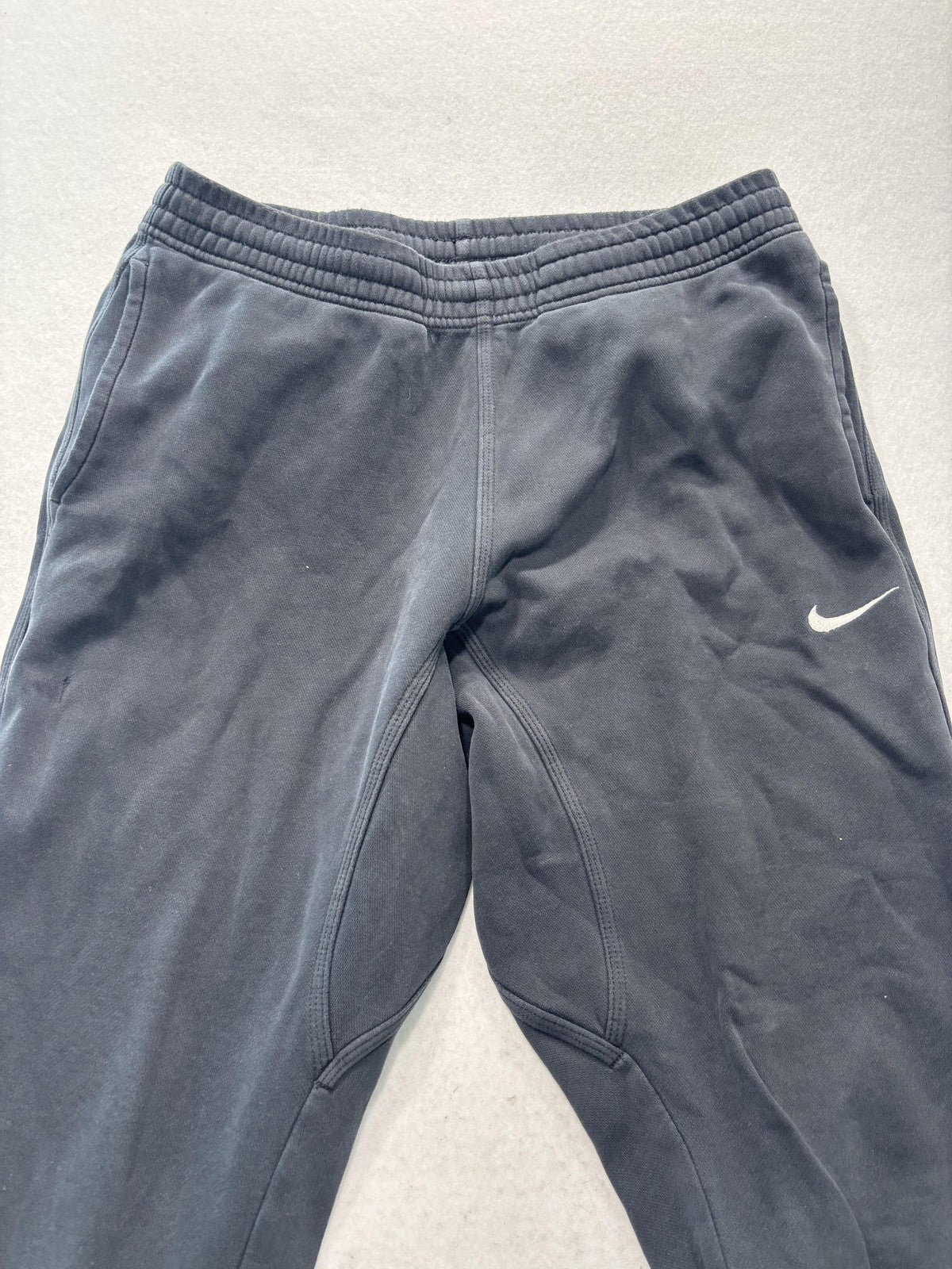 Nike Jogger Pants Mens Large Gray Fleece Elastic Waist Tapered Athletic Pockets