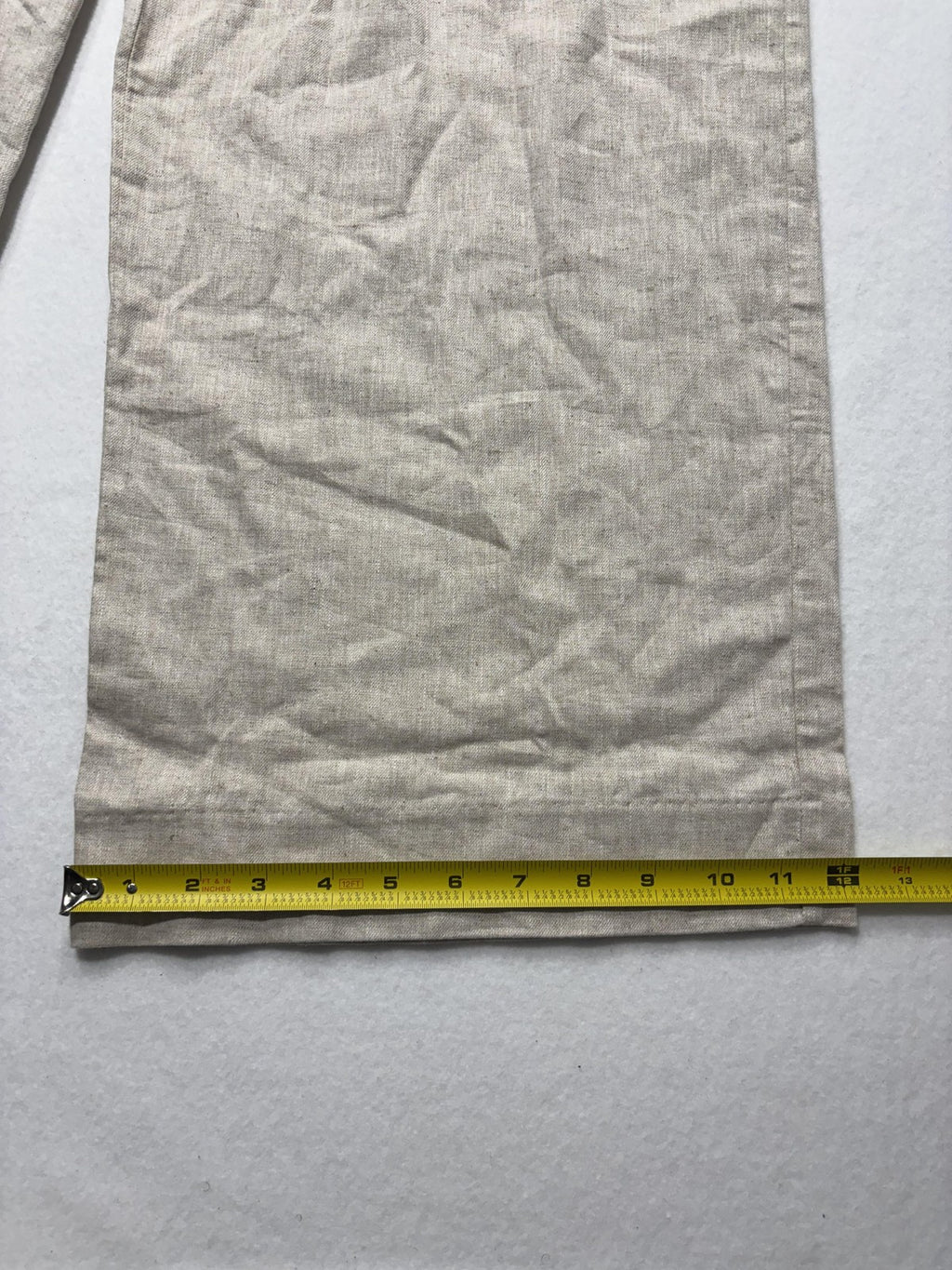 Banana Republic Dress Pants Womens 14 Beige Linen Wide Leg High Rise Relaxed