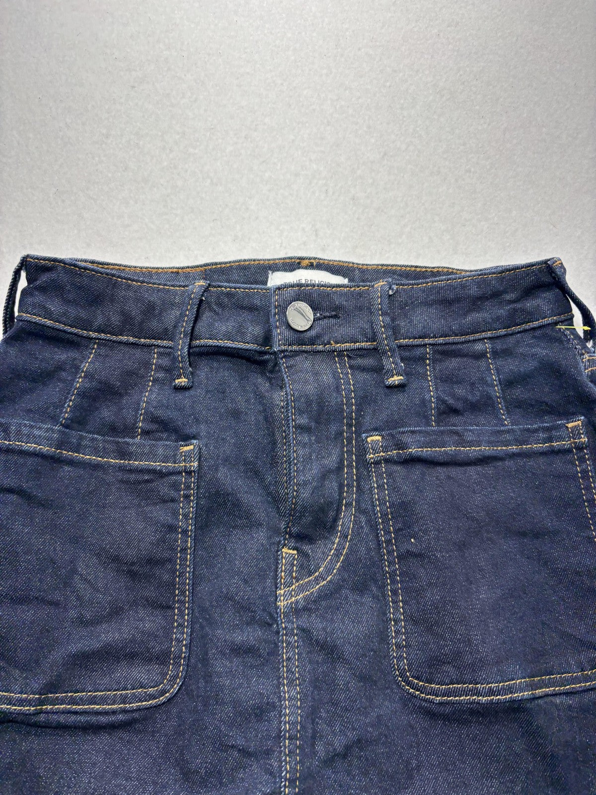 True Religion Skirt Womens 26W Blue Denim Utility Pocket Mini Stretch Casual