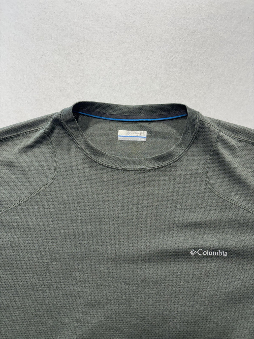 Columbia Omni-Wick Shirt Mens XL Green Long Sleeve Raglan Tee Lightweight Active