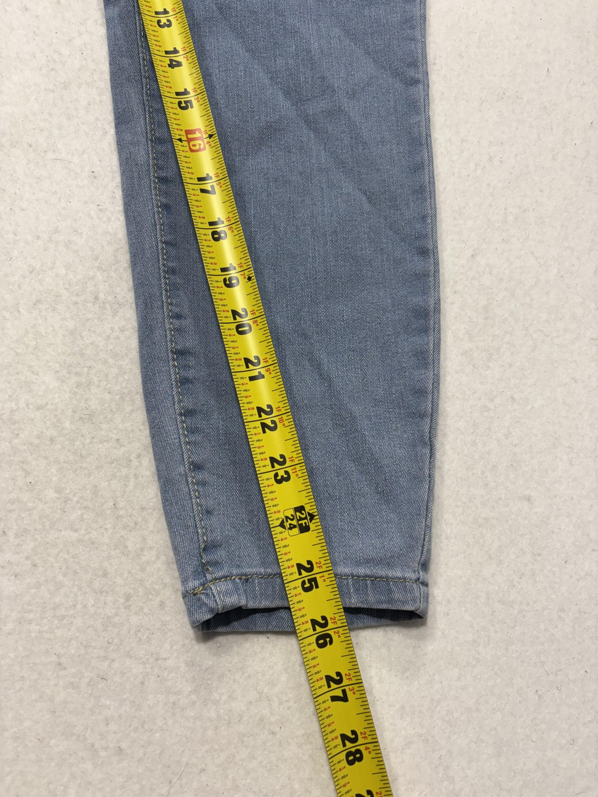 Honey & Bristle Jeans Womens 16 Plus Blue Light Wash High Rise Skinny 36x26.5