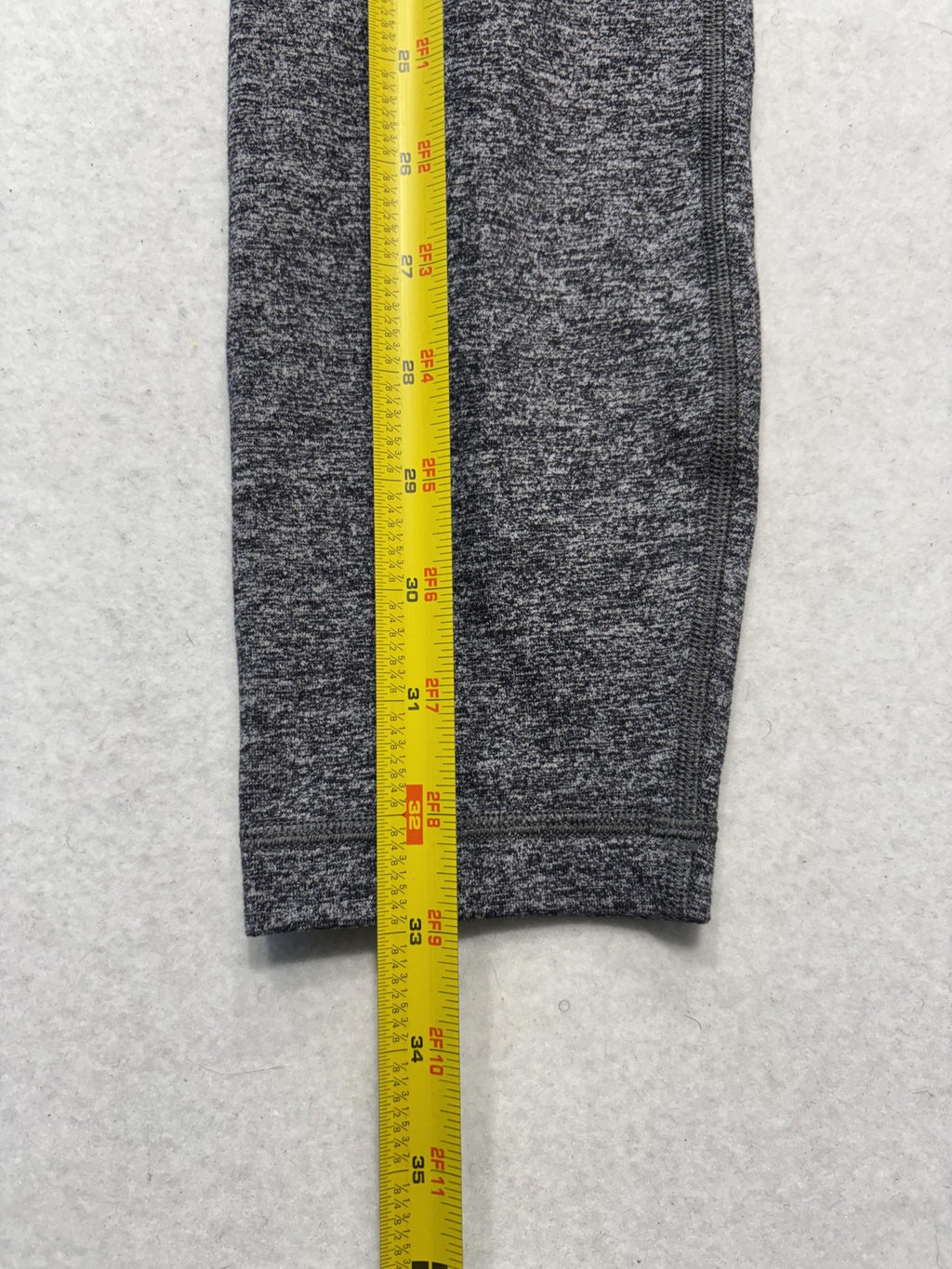 Lululemon Leggings Womens 10 Gray High Rise 25" Inseam Ankle Yoga Stretch Active