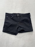 American Eagle Womens 8 Black Denim Cut Off Cuffed Stretch Shorts Ne(x)t Level