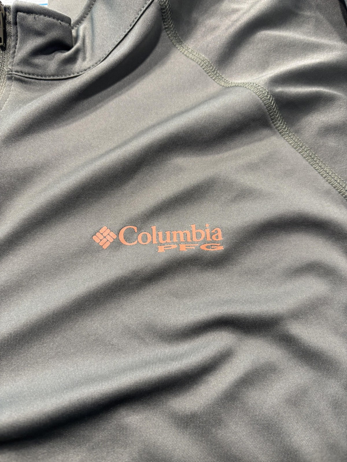 Columbia Pullover Mens XL Green Long Sleeve PFG Omni-Shade 1/4 Zip Fishing Shirt