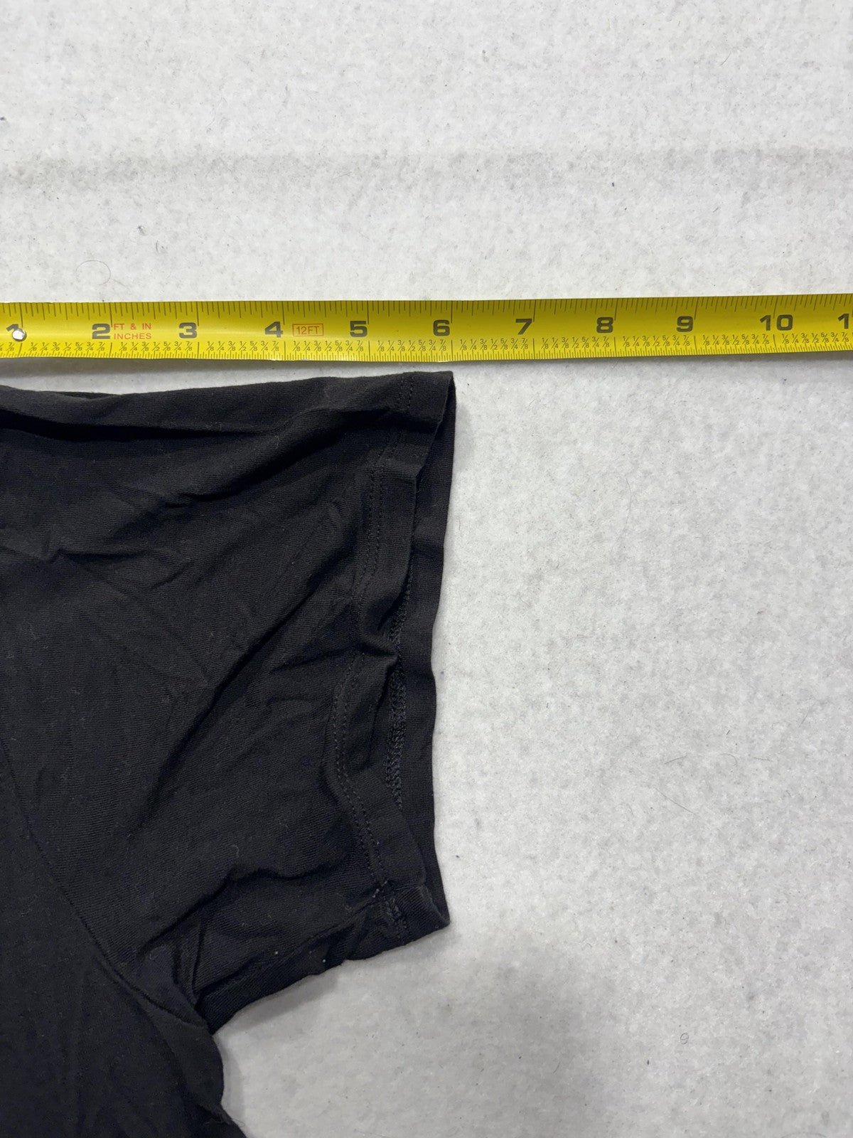 Time And Tru Shirt Womens XL Black Scoop Neck Short Sleeve Tunic Tee Casual