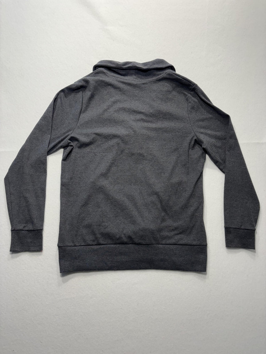 Banana Republic Sweatshirt Mens Large Gray Shawl Collar Henley Pockets Pullover
