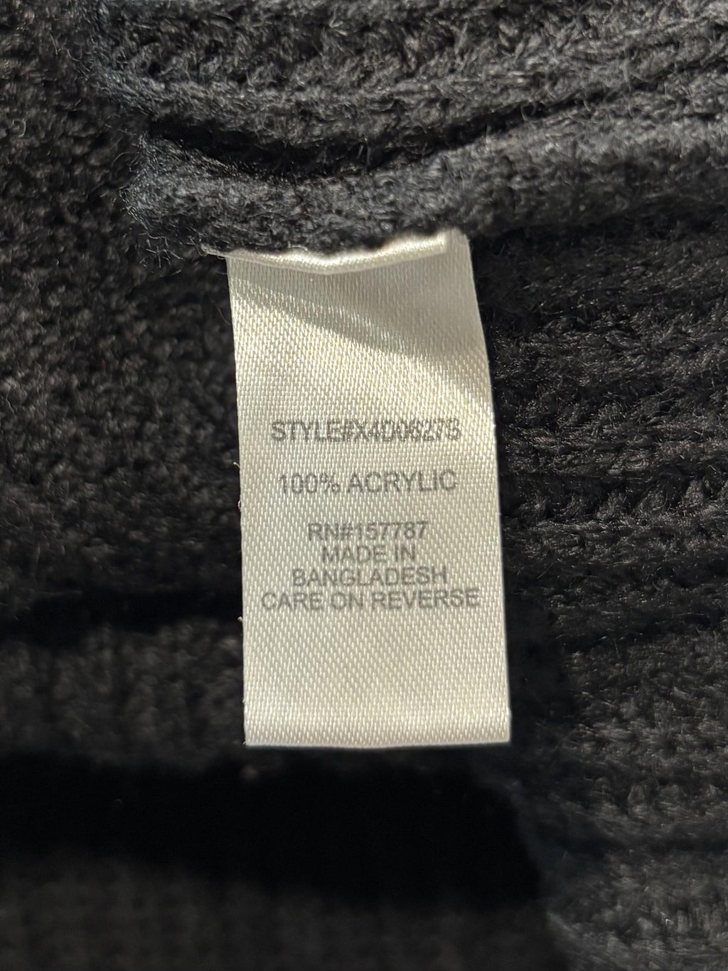 Full Circle Trends Sweater Womens 2X Plus Black V Neck Waffle Knit Drawstring