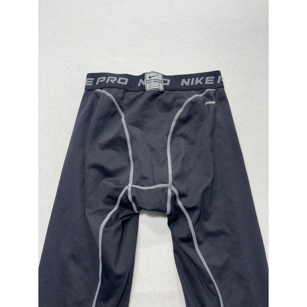 Nike Pro Compression Leggings Boys Large 14-16 Black NikeFIT Running Athletic