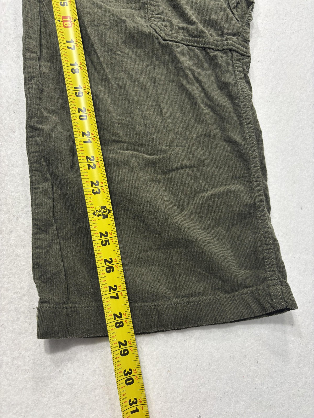 Angel Kiss Green Corduroy Cargo Pants Juniors 11/30 Straight Leg 79374JC00084RJ