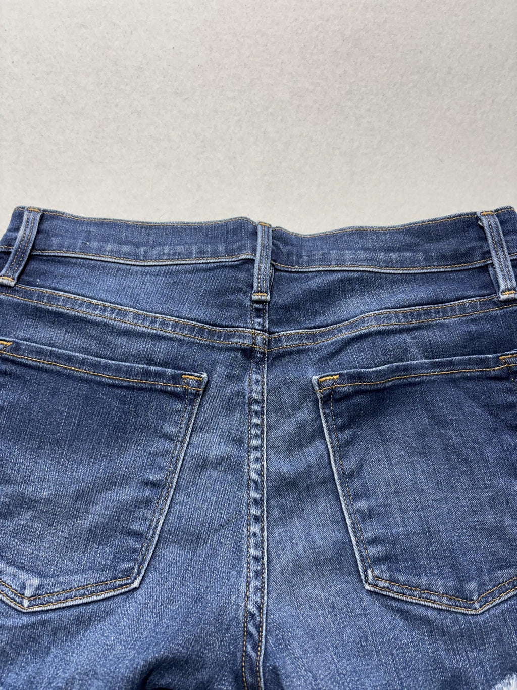 FRAME Denim Shorts Womens 24 Blue Le Cutoff Raw Hem Stretch Casual Summer