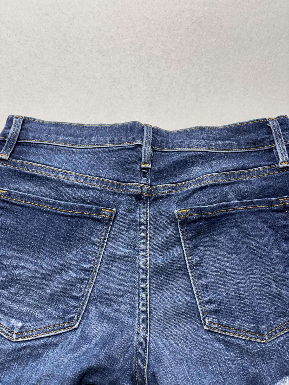 FRAME Denim Shorts Womens 24 Blue Le Cutoff Raw Hem Stretch Casual Summer