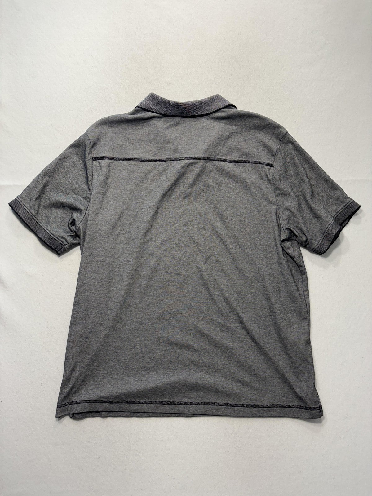 Tommy Bahama Polo Shirt Mens XL Gray Supima Cotton Short Sleeve Logo Casual